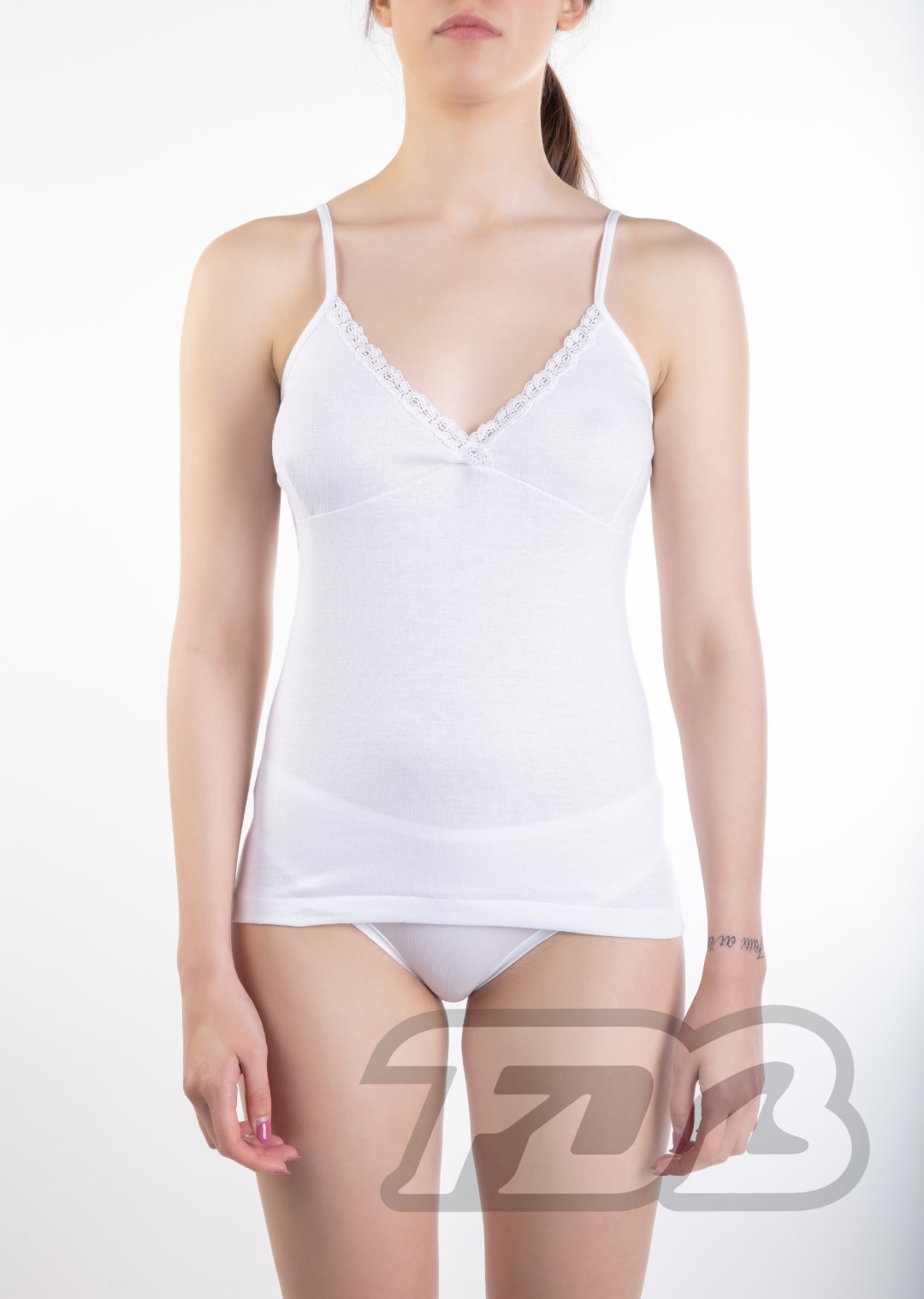 Top forma del seno con pizzo 