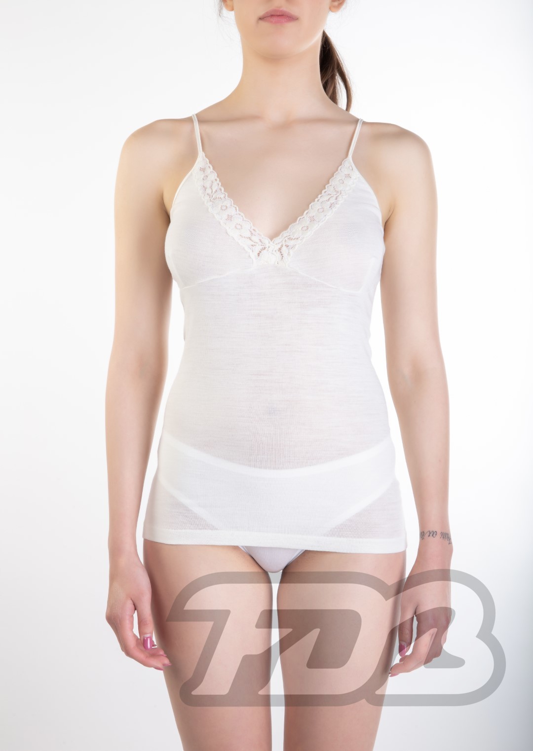 Top forma del seno con pizzo 