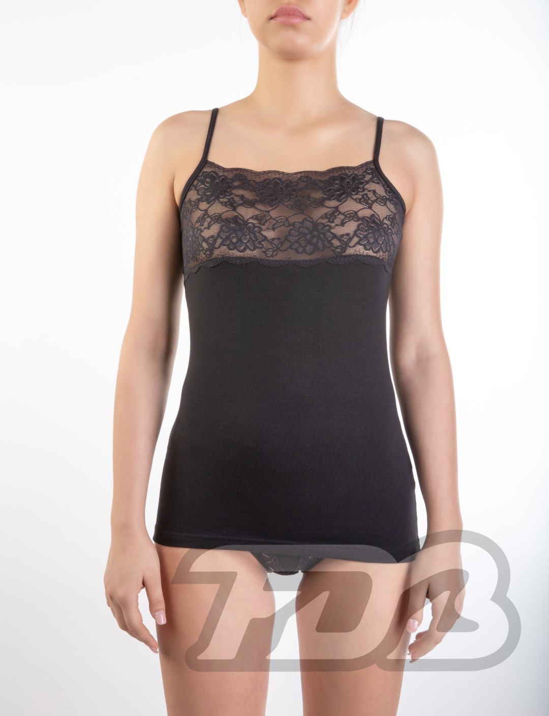 Top sfiancato con pizzo